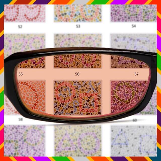 Color blindness correction with glasses or contact lenses